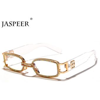 Gafas de sol rectangulares de diamantes Jaspeer Gafas demujer 