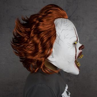 Stephen King Pennywise de It Horror Joker payaso máscara de los ojos se brillo de máscaras Cosplay disfraz de Halloween #LED illumination 