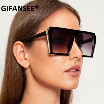 Gifansee Sunglasses Square Women Men Retro Oversize Sun 