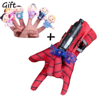 Nuevos juguetes de plástico Spider Man Cosplay Spiderman Glove 6 