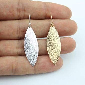 Zwpon Diseño Vintage Hojas Doradas Hojas Pendientes De Joyas 