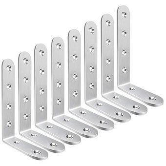 8 piezas de soportes de esquina de 3 x 5 pulgadas soporte de ángulo r 