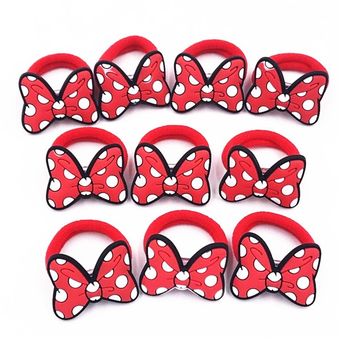 10 Uds bandanas elásticas simples regalo para niños bandas de goma para la cabeza De pajarita de dibujos animados para niños 