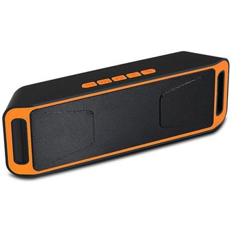 Estéreo parlante envolvente Bluetooth receptor Supergraves altavoces inalámbricos Radio FM fuerte altavoz Subwoofer con Bluetooth al aire libre casa #orange 