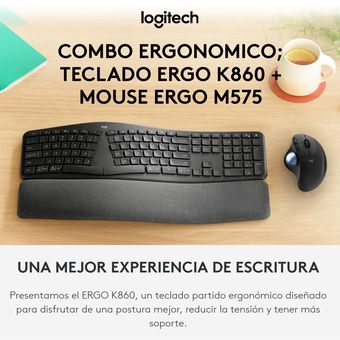 Combo Ergo Teclado Logitech K860 Mouse Trackball M575 Linio