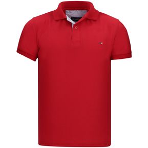 Camiseta tipo polo Hamer bordada roja