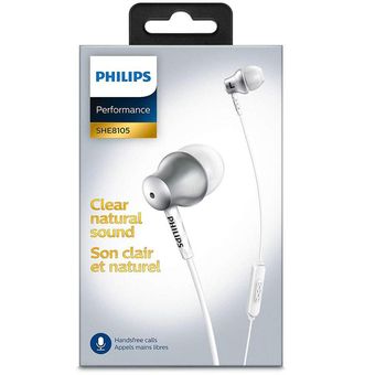 AUDIFONOS PHILIPS SHE8105SL SILVER 