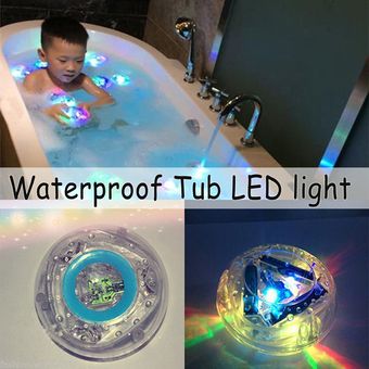 Juguetes encantadores Bañera de baño impermeable Luz LED Colores RGB q 