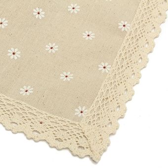 Mesa de lino algodón Elegante mantel floral Mante El 140x220 