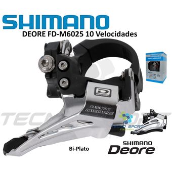 Descarrilador Shimano Deore M6025 2x10v Biplato Bicicleta