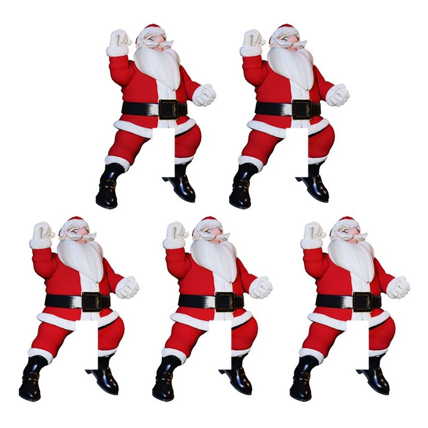 5pcs Santa Fun Pegatinas Hogar Dibujos Animados Christmas Switch Socket Etiquetas de Pared