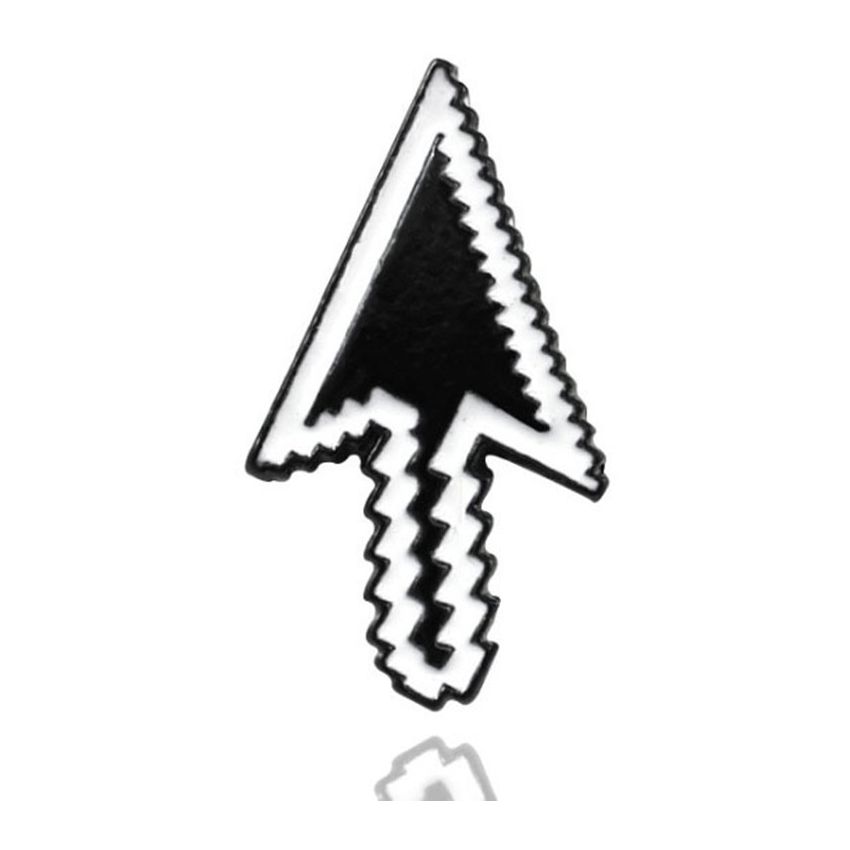Arrow Broche Blanco y negro Broche de mosaico arrow Diseño creativo Drip broche