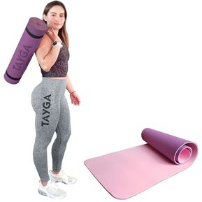Tapete de Yoga Doble Vista 8 mm morado/rosa 183 x 60 cm