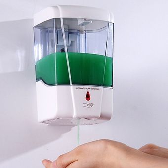 Dispensador de líquido de jabón con sensor automático Baño de cocina montado en la pared sin contacto 