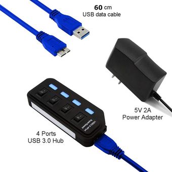 HUB USB 3 0 de 4 7 Puerto 5Gbps Alta Velocidad de Splitter interrupt.. 