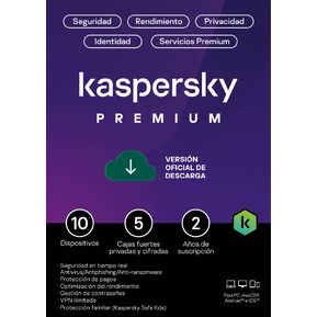Kaspersky Antivirus Premium 10 dispositivos por 2 años