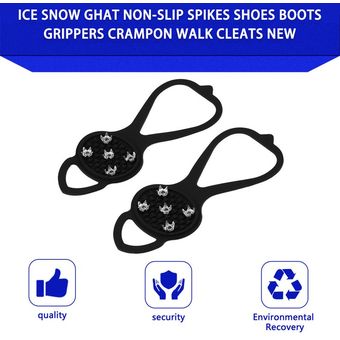 Snow Snow Ghat Spikes antideslizantes Zapatos Botas Botas Grippers Crampon Play Pleats Nuevo 