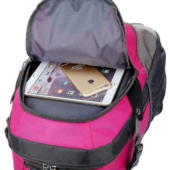 Large sport outdoor backpack for travelling Rose Red 