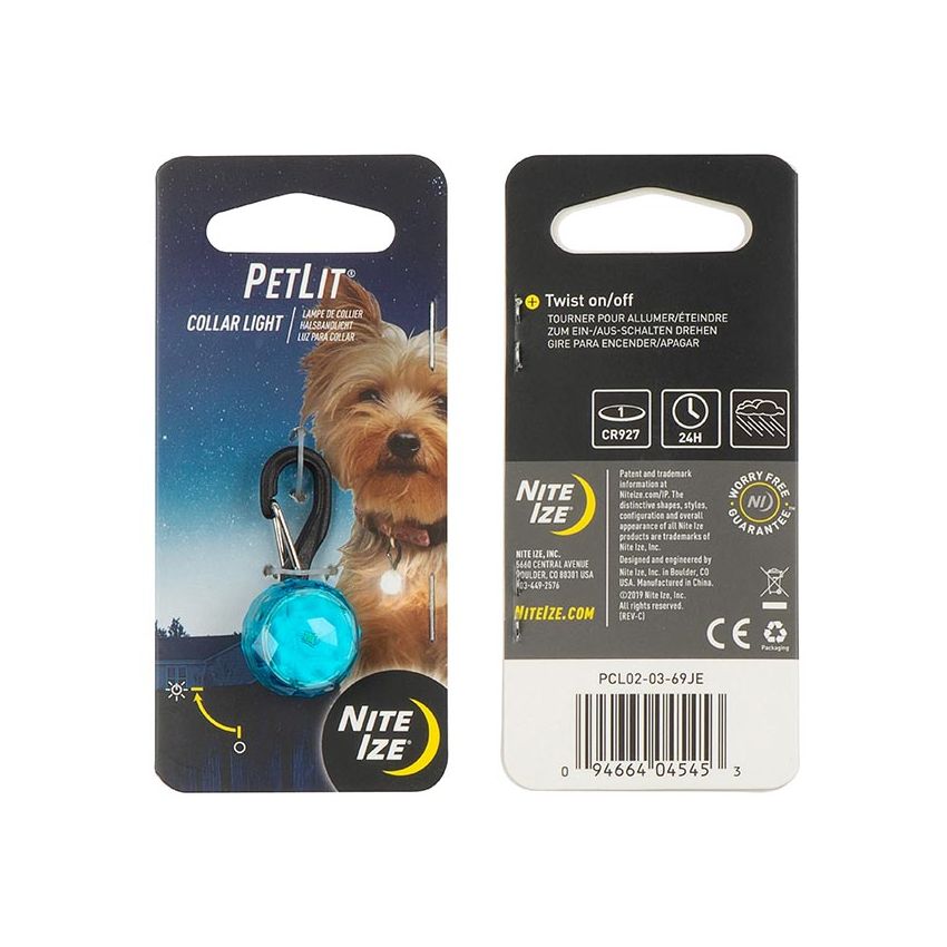 Rigrer 5 Piezas Collar Perro Luz de Silicona Parpadeo Clip-On Perro Gato Collar Luces,Intermitente Luces Impermeables de Caminar de Seguridad con Clip de Mascotas 