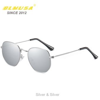 Diseño de marca de gafas de sol de piloto vintage de metalmujer 