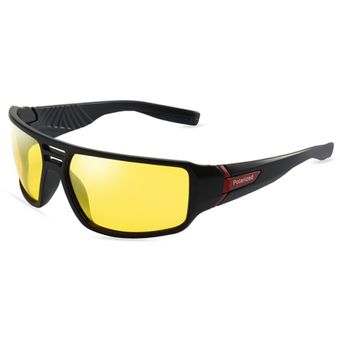 Glitztxunk Polarized Sunglasses Men Black Square Retro Sun 