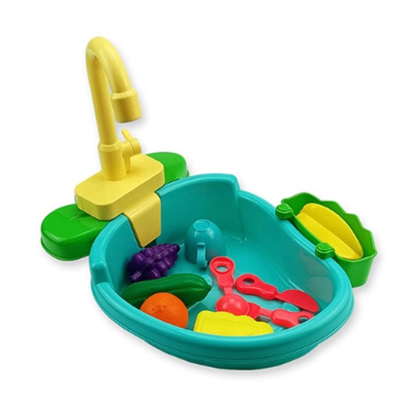 Niños divertidos juguete regalo jugando con simulación de agua lavavajillas de agua circulante