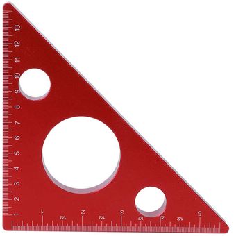 Regla cuadrada 5in  13cm Herramienta de medición de carpintero de ale 