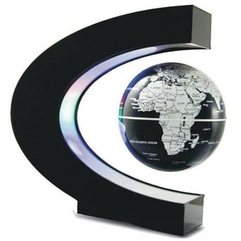 Levitación magnética flotante mapa del mundo mundo C Shape Base con lámpara de luz LED 