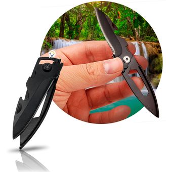 cuchillo navaja táctica plegable edc en negro c - Compra venta en  todocoleccion