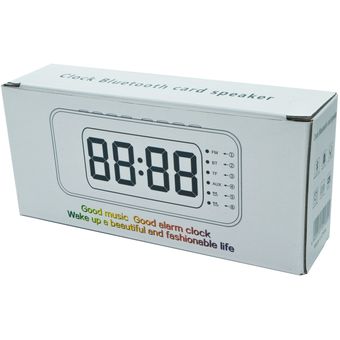 Radio Reloj Despertador Digital Parlante Bluetooth Y Espejo Negro Generico