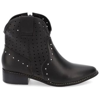 Bota Texana Reich Mercedes Campuzano de Mujer Negro CMR