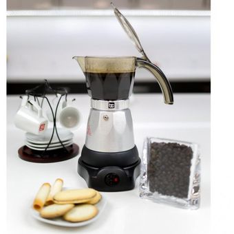  Imusa Cafetera eléctrica de 3 a 6 tazas con base desmontable,  color plateado : Hogar y Cocina