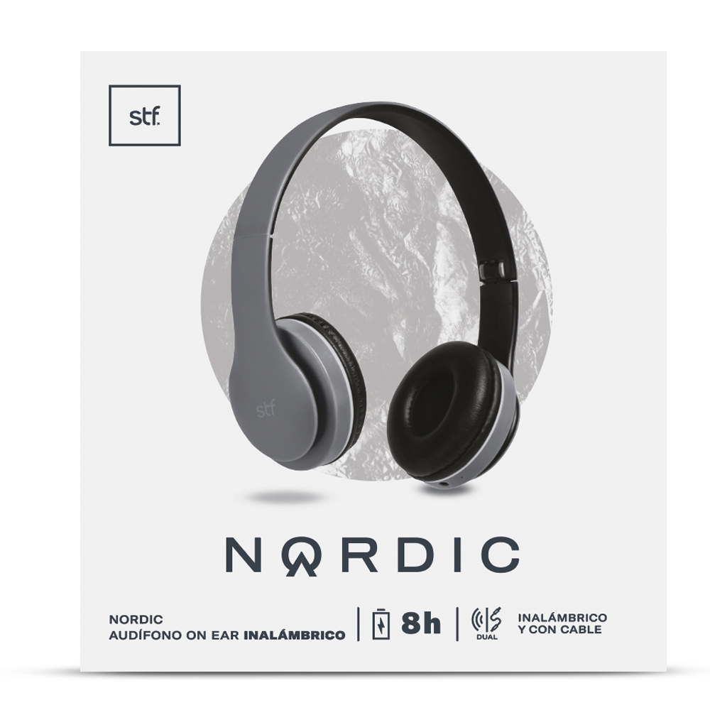 Audífonos Inalámbricos Stf Nordic On Ear Dual Gris