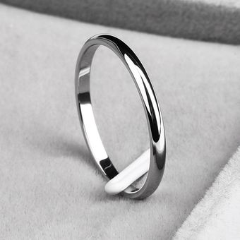 Anillo De 4 Colores De Acero De Titanio Delgado De 2 Mm De 