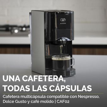 Cafetera Multi Cápsulas Expresso 800 ML Avera CAF02-Negro