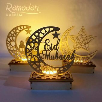 Wooden EID MUBARAK Ramadan Decoration Islamic Ramadan And Eid Decora 