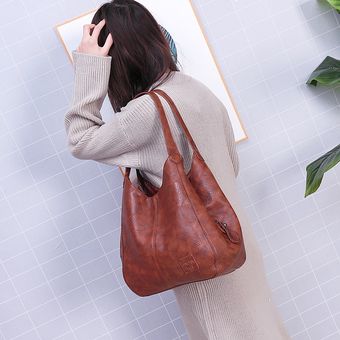 Bolsas de gran capacidad para mujer bolsos de marca famosa para mujer Bolsos de lujo de cuero Vintage bolso principal BQ（#Brown） bolsos de diseñador para mujer 