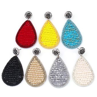 Pendientes De Mujer Negra De Flora Pendientes De Mujer Boho 