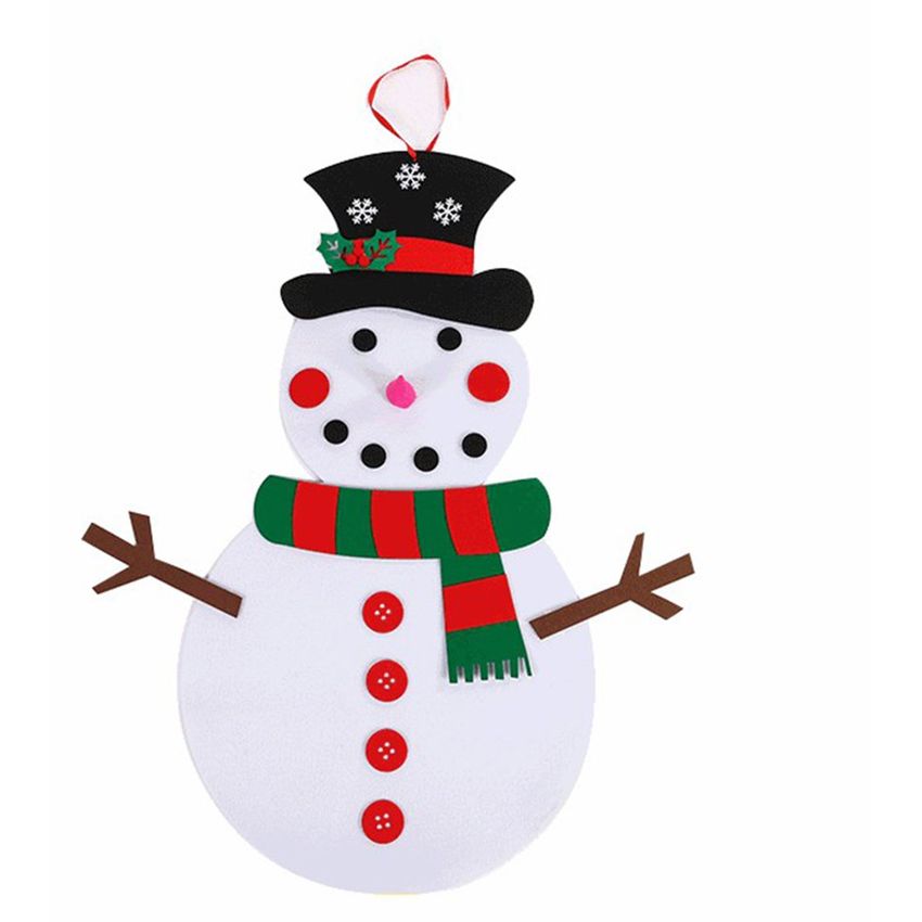 Fieltro creativo de Navidad Muñeco de nieve Árbol de Navidad Colgante Partido Familia Familia