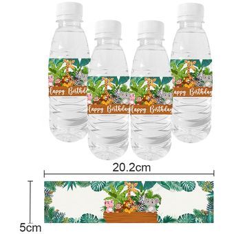 etique Juego de 30 Uds de botellas de agua con nombre personalizado 