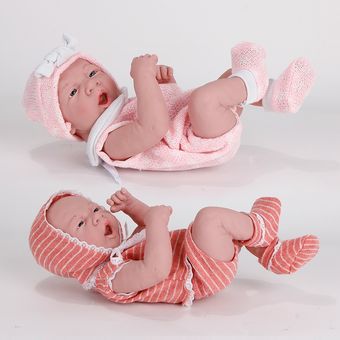 35CM New Baby Dolls Reborn Bebe Toys Lying Down Shape Silicone Full Body Toddler Newborn Reborn Dol 