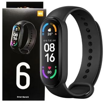 Reloj Pulsera Inteligente Smart Band M6 Negro GENERICO