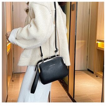 Bolso cruzado de piel sintética para mujer bandolera blanca de verano de marca de viaje #black 