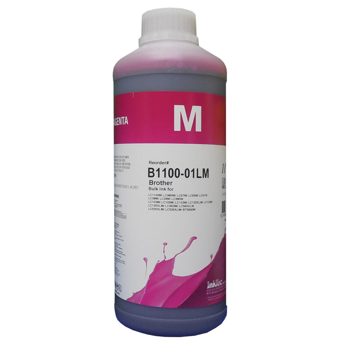 1 Litro de Tinta Dye InkTec Compatible Brother T300 T500 T700