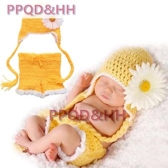 Recién Nacido bebé niños niñas lindo Punto de ganchillo disfraz Prop trajes fotografía 
