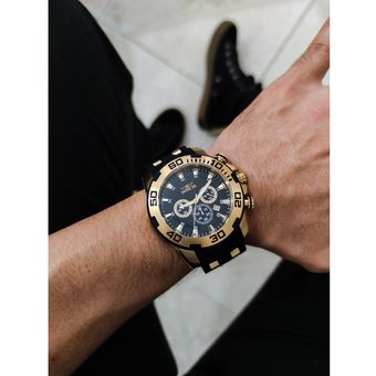 Invicta Pro Diver - Reloj de cuarzo para hombre, correa de acero  inoxidable, dos tonos, dorado, 26 casual