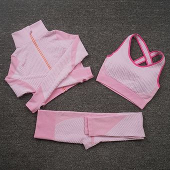 Conjunto de ropa deportiva de secado rápido para mujer set de 4 Uds De ro 