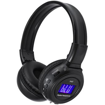 Diadema n65 bluetooth audifonos pantalla micro sd radio fm azul