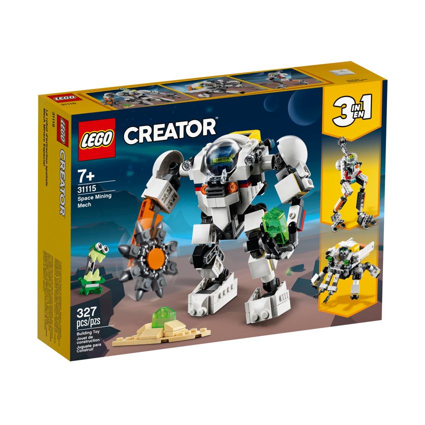LEGO - CREATOR 3 EN 1 MECH MINERO ESPACIAL 327 PZAS.
