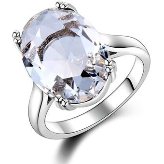 Anillo De Jade Azul Grande Nasiya 13x18mm Gema Plata 925 De 